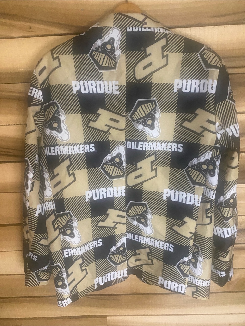 Top Drawer Purdue University Boilermakers Black & Gold Logo Blazer Jacket large - Picture 5 of 6
